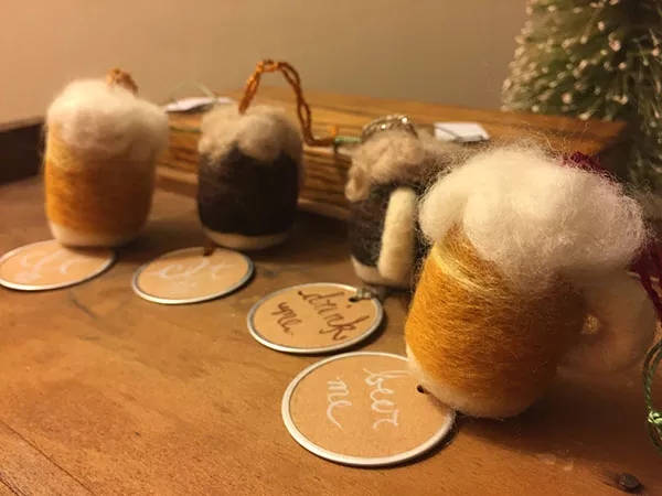 Beer ornaments from It's the Fuzz