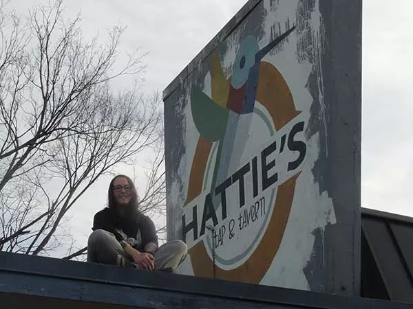 Jackie DeLoach sits atop Hattie's, which she opened in October 2014. - RYAN PITKIN