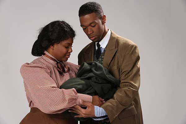 Brittaney Currie, as Sarah, and Tyler Smith, as Coalhouse. - COURTESY OF CPCC
