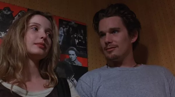 Julie Delpy and Ethan Hawke in Before Sunrise (Photo: Criterion)