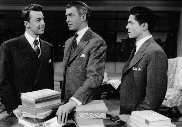 John Dall, James Stewart and Farley Granger in Rope (Photo: Warner)