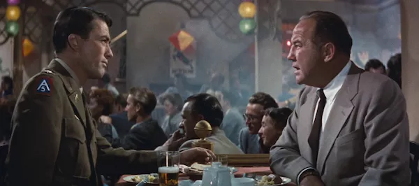 Gregory Peck and Broderick Crawford in Night People (Photo: Kino)
