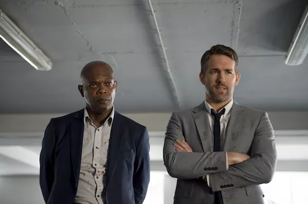 Samuel L. Jackson and Ryan Reynolds in The Hitman's Bodyguard (Photo: Lionsgate)