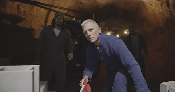 Adam Driver, Daniel Craig and Channing Tatum in Logan Lucky (Photo: Bleecker Street)
