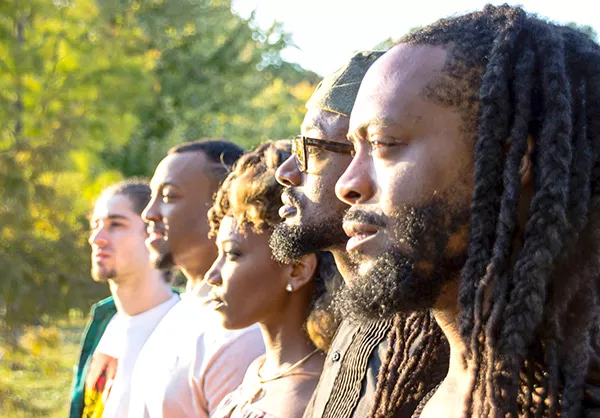 Johnny Popcorn is led by Philly rapper Hezekiah (second from right, in glasses).