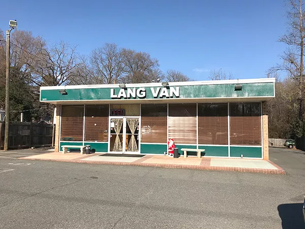The restaurant is tucked away off Shamrock Drive.