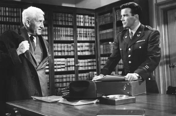 Spencer Tracy and William Shatner in Judgment at Nuremberg (Photo: Kino & MGM)