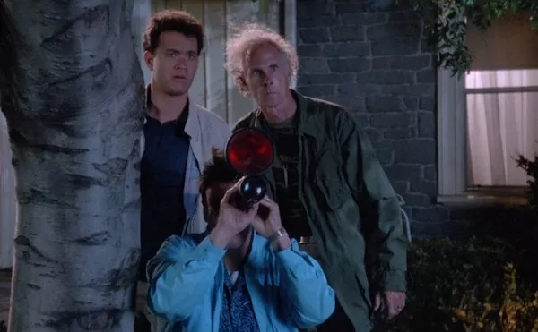 Tom Hanks, Bruce Dern and Rick Ducommun (front) in The ‘Burbs (Photo: Shout! Factory)