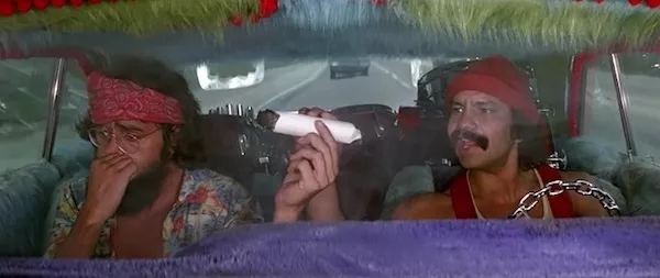 Thomas Chong and Cheech Marin in Up in Smoke (Photo: Paramount)