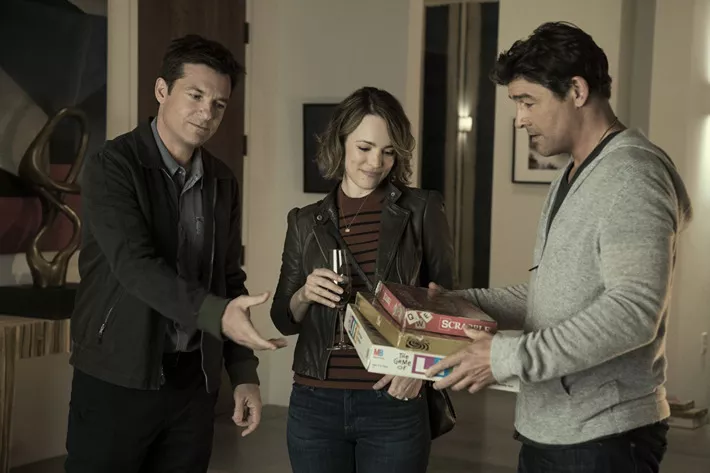 Jason Bateman, Rachel McAdams and Kyle Chandler in Game Night (Photo: Warner)