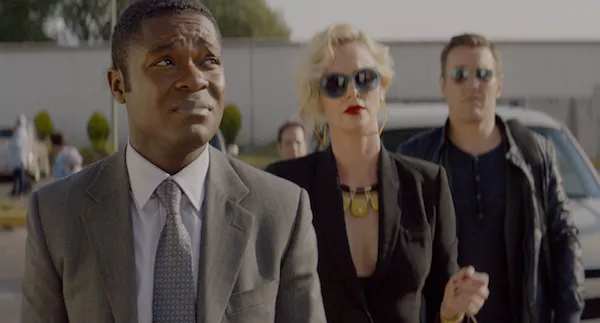 David Oyelowo, Charlize Theron and Joel Edgerton in Gringo (Photo: Universal)