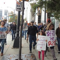 Lunch Break (11/21/16): Anti-Trump protesters march through Uptown; man killed in west Charlotte home invasion