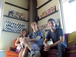 (From left) Kimie Silver, Vinny and Tyler Trierweiler at The Dirty Hippie.