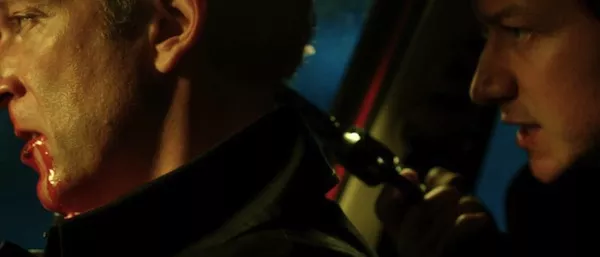 UP CLOSE AND PERSONAL: Simon (James McAvoy) has the drop on Franck (Vincent Cassel) in Trance. (Fox Searchlight)