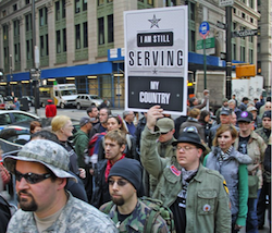 Veterans take part in Occupy Wall Street