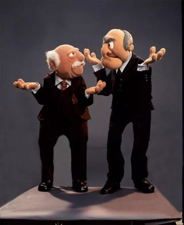 Grumpy old men muppets