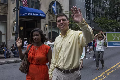 Zytkow and his wife at the Labor Day parade.