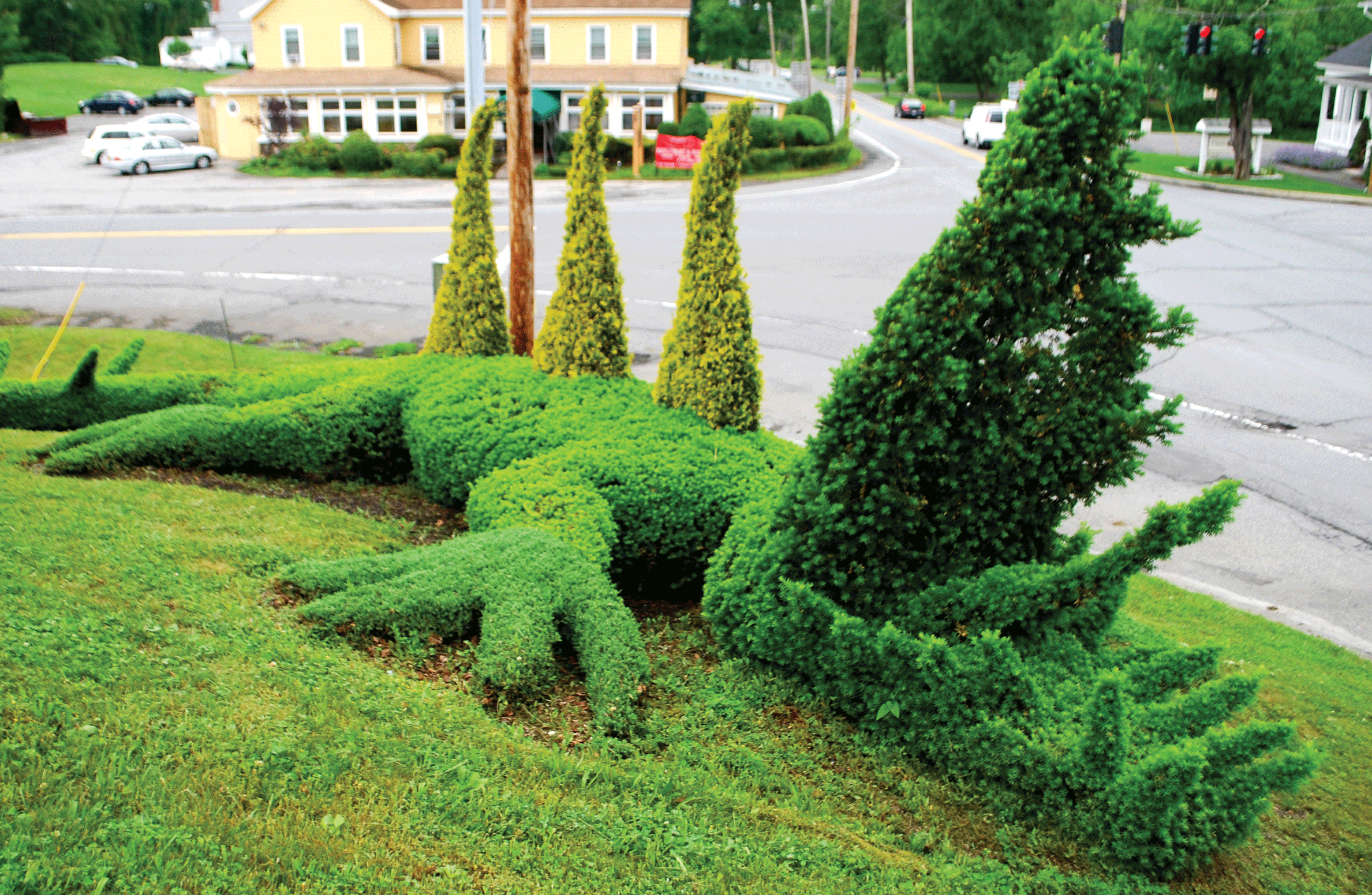 A ferocious topiary by Keith Buesing.