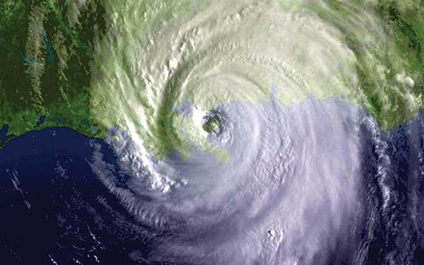 A satellite photo of a hurricane. - NATIONAL OCEANIC AND ATMOSPHERIC ADMINISTRATION