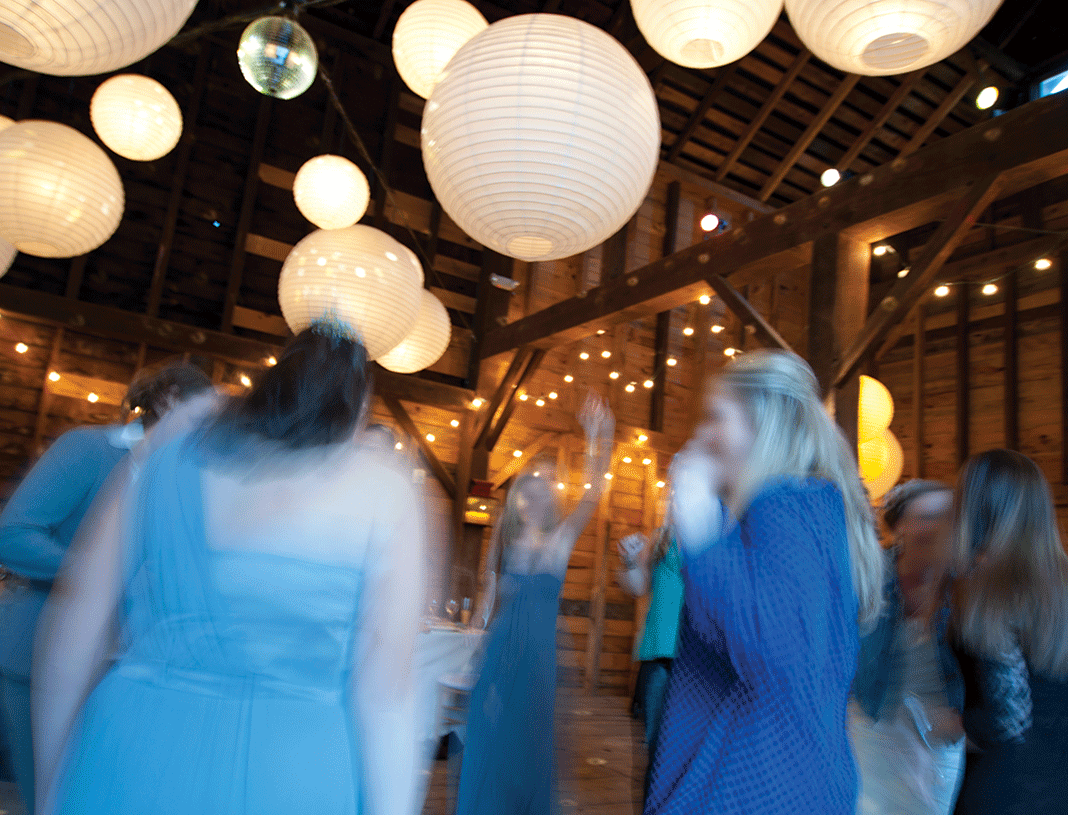 A wedding reception hosted in the barn in early October. - DEBORAH DEGRAFFENREID