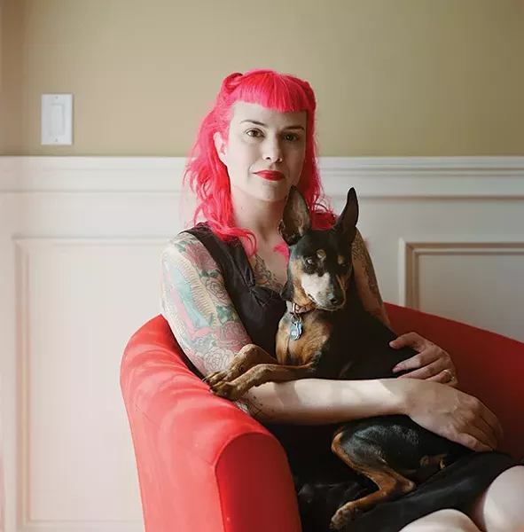 Beacon Portrait #94 (Gretchen Hirsch), a photograph by Meredith Heuer from the series “The Beacon Portrait Project: A Visual Map of Community,” showing at Fovea Exhibitions through January 5. - MEREDITH HEUER