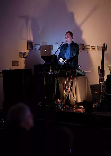 Charles Lindsay performing Trout Fishing in Space at the Center for Photography at Woodstock on December 10. - PHIL MANSFIELD