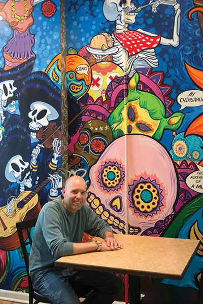 Chris Karas at Tito Santana Taqueria in Beacon - ROB PENNER
