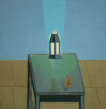 David Hornung, Interior Monolog oil on linen over panel, 12" x 12", 2009.