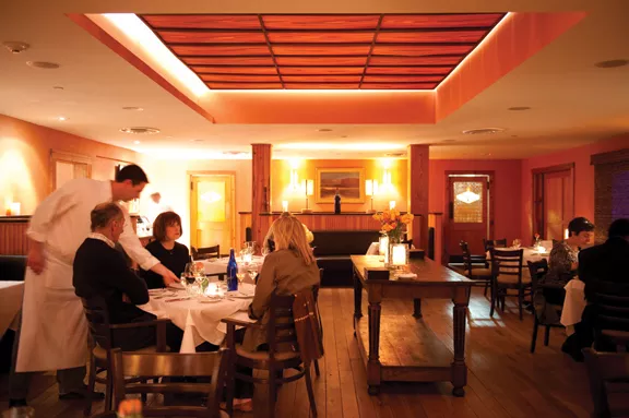 DINERS IN THE RED DEVON'S DINNING ROOM - JENNIFER MAY