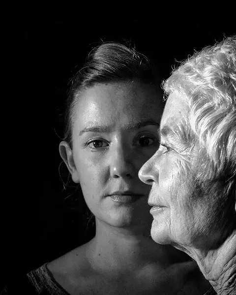 Harmony Stempel as Jessie Cates and Lorna de Zengotita as Thelma Cates in the November production of "'Night Mother" at Rhinebeck's Center for Performing Arts. - KEN DREYFACK