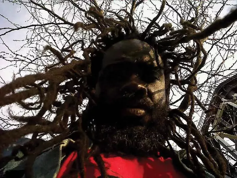 Iyaba Ibo Mandingo performs his one-man show “unFramed” at the Railroad Playhouse in Newburgh on May 13.
