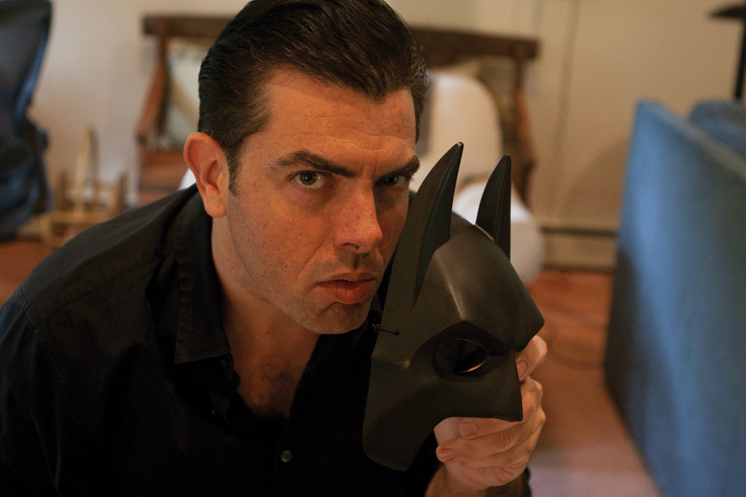 Jason O’Connell of “The Dork Knight.” Photograph by William Marsh.