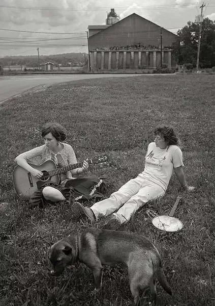 Johanna Warren and Sasha Pearl - on the riverfront in Hudson. - FIONN REILLY