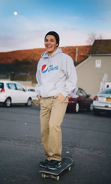 John Camacho skating in Ellenville. - THOMAS SMITH