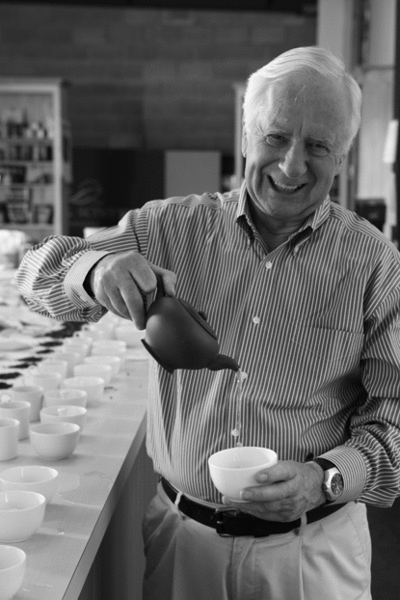 John Harney pours a perfect cup of tea. - TERESA  HORGAN
