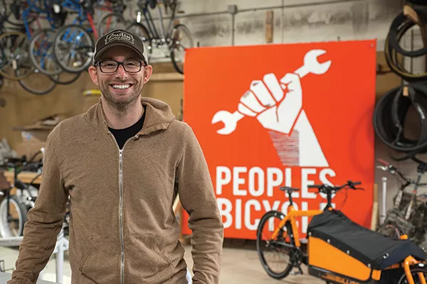 Jon Miles at Peoples Bicycle in Beacon - ROB PENNER