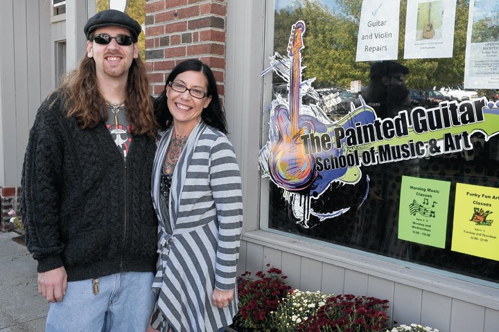 Mike and Nina Kilroe at The Painted Guitar School of Music & Art. - ROY GUMPEL