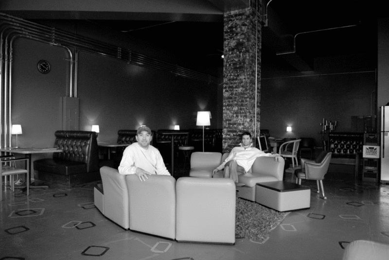 Muddy Cup Owners Jim Svetz (left) and Brian Woodward in their Broadway location in Kingston. - JENNIFER MAY