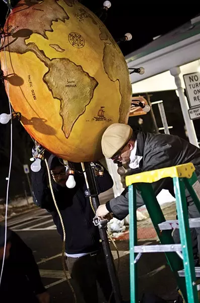 Paul O'Connor is one of the designers of the New Year's Eve ball. - ANDREW MACGREGOR