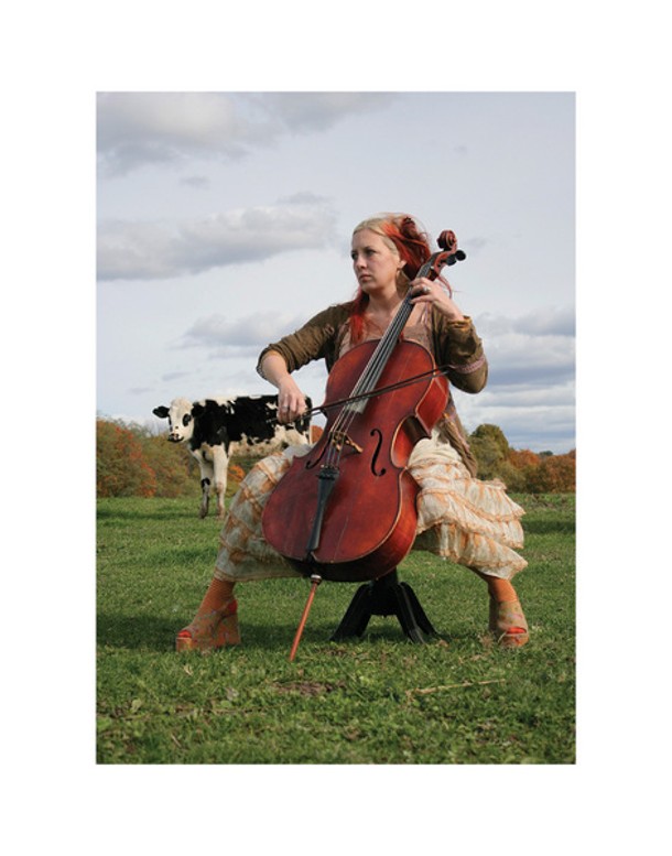 Rasputina frontwoman Melora Creager serenades one of her Columbia County neighbors. - FIONN REILLY