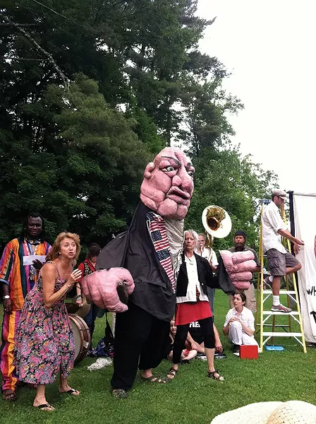 Redwing Blackbird Puppet Theater performs Bread and Puppet's "Hallelujah" at Rosendale Earthfest on June 9 at the Rosendale Recreation Center.