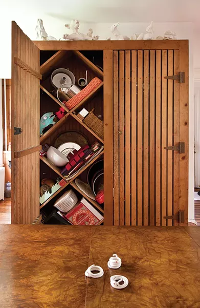 Rustic handmade cabinet circa 1870.