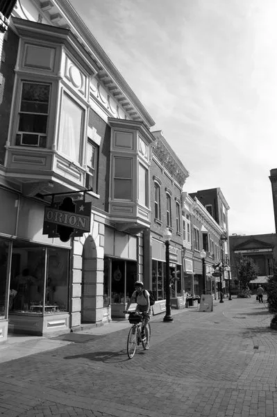 The shops on the Jay Street, which has been transformed into a pedestrian thoroughfare. - HILLARY HARVEY
