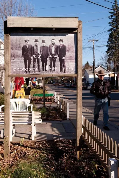 The sign outside Woodstock Legends. - JENNIFER MAY