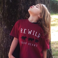 Well-Spent: The Sustainable Edition The Wolf Conservation Center’s Re-Wild Your Heart T-shirt.