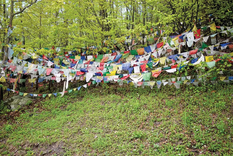Tibetan prayer flags at Karma Triyana Dharmachakra Monastery - DAVID CUNNINGHAM
