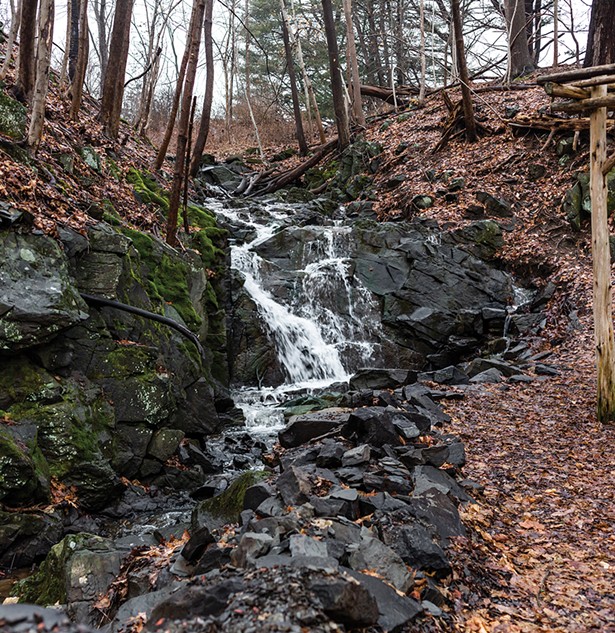 Falling Waters Preserve is a 149-acre Scenic Hudson property on the Hudson River with hiking trails, picturesque waterfalls, and the ruins of the Mulford Ice House, dating back to pre-refrigeration days. - PHOTO BY ANNA SIROTA