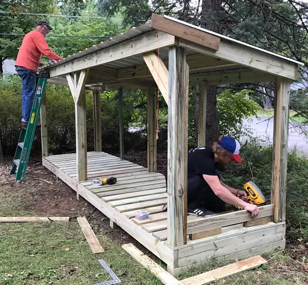 One of Glenn's sheds under construction onsite - ALL IMAGES COURTESY GLENN'S SHEDS
