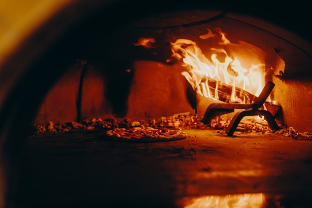 A peak inside the Ollie's oven in High Falls. - JOSH GOLEMAN FOR OLLIE'S PIZZA