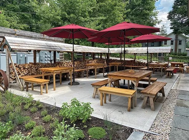 Roe Jan Brewing Co. in Hillsdale created an expanded outdoor dining area to boost their total number of seats within the COVID restrictions.